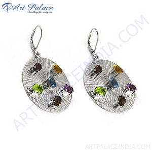 Multi Gemstone Earring