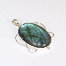 Oval Cab Labradorite Gemstone Pendant