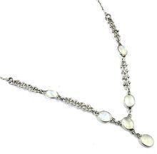 Rainbow Moonstone Gemstone Silver Necklace