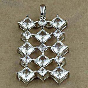 square shape crystal pendant