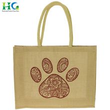 Printed Organic Small Jute Tote Bag