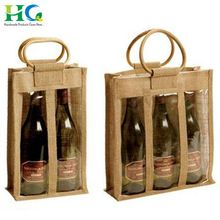 six Bottles Jute Wine Bag