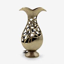 Antique Brass Plated Modern Flower Vase