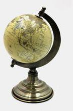 Antique Brass Plated World Globe