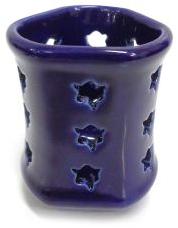 Blue Ceramic Small Candle T Lite Holder