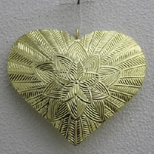 Brass Plating Iron Christmas Hanging Heart