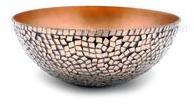 Copper Plated Mosaic Iron Round Bowl