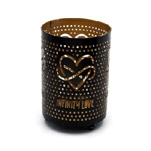 Gold Color Finish Iron Round Votive