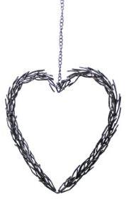 Iron Grey Decorative Hanging Heart Ornaments