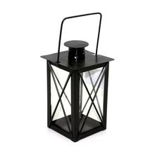 Matt Black Large Indoor Candle Lanterns