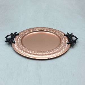 Matt Copper Aluminium Iron Round Plate