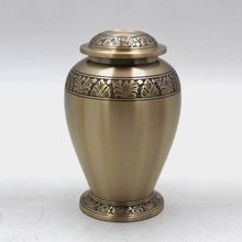 Matt Polish Brass Round Metal Cremation Urns