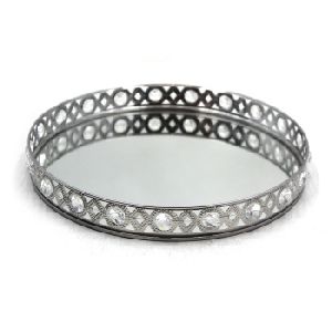 Stainless Steel Wedding Decorative Mirror Trays