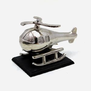 Table Decor Aluminium Helicopter sculpture