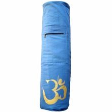 Blue colored OM embroidered Yoga Mat Bag