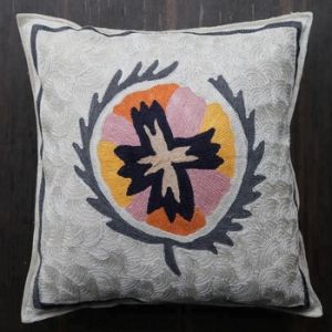 embroidery cushion cover