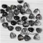 Black Rutile Trillion Shape Gemstone Cabochon