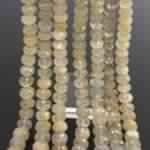 GOLDEN RUTILE RONDELLE FACETED GEMSTONE BEADS