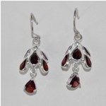 Indian Garnet 925 Sterling Silver Earring Jewelry