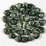 Natural Seraphinite Trillion Shape Cabochon Gemstone