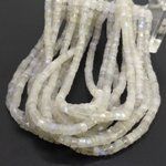 Rainbow Moonstone Wheel Faceted Gemstone Beads