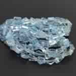 Sky Blue Topaz Nuggets Faceted Gemstone Beads