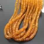 Spessartite Garnet Rondelle Faceted Cut Beads