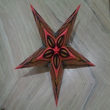 new zari printed paper star lanterns from india