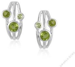 Direct factory jewelry peridot gemstone silver earring