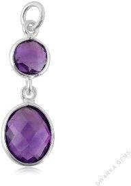 Latest fashion jewelry amethyst gemstone silver pendant