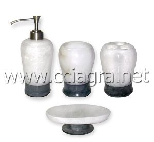 Alabaster Sapstone bath set