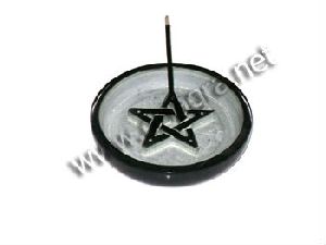 Black Soapstone Incense Plate