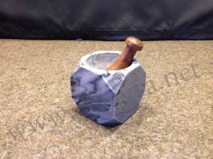 Grey Marble Mortar Pestle