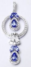 Amazing baguette cut diamond pendant