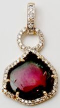 gemstone diamond pendant