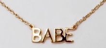 Plain Gold Cool BABE Necklace