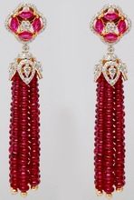 Ruby Beads Earrings