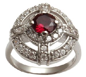 Ruby CZ Ring