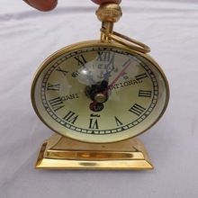 Brass desktop trophy clock