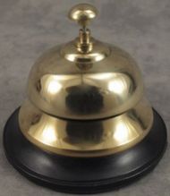 BRASS HOTEL FRONT DESK BELL