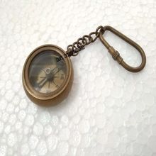 Brass Led Compass key Chain