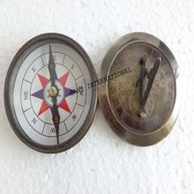 Brass Marine sundial Clock Compass