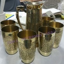 Handmade Brass Lemon Drinkware Set