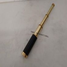 Shiny Brass Leather fold Telescope