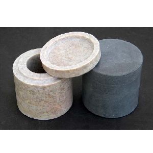 Natural Stone Soapstone Round Jar