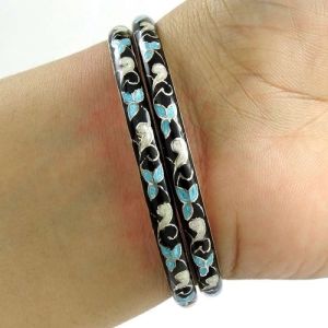 Beautiful Design ! MeenaKari 925 Sterling Silver Bangle