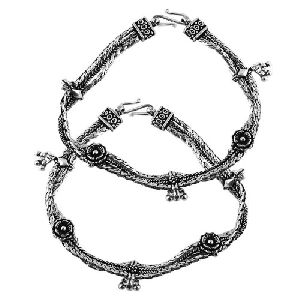 Ethnic Design 925 Sterling Silver Anklets