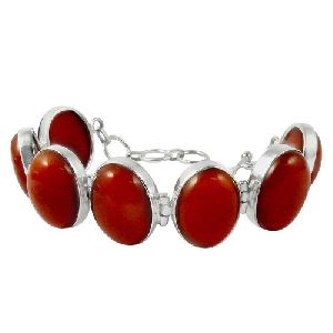 Favorite!! 925 Sterling Silver Carnelian Bracelet