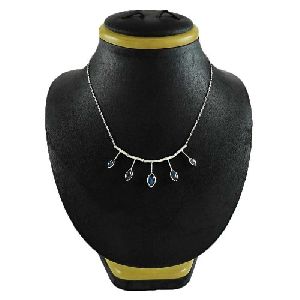 Handy 925 Sterling Silver Labradorite Gemstone Necklace Ethnic Jewelry