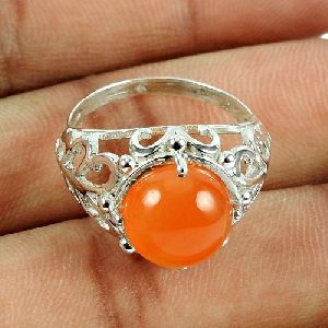 Sterling Silver Jewellery Rare Carnelian Gemstone Ring Fabricant